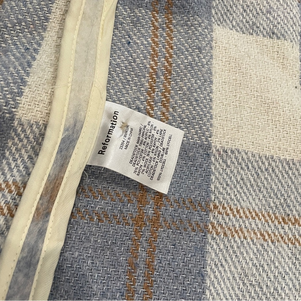 REFORMATION Ainslie checkered coat - Picture 6 of 9